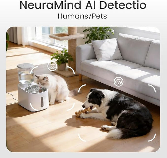 youkey 2.5K HD Indoor Pet Camera, Two-Way Audio Chat to Your Pets, 360° AI Pet Tracking, Privacy Mode, No Monthly Fees, Pet/Human Detection, Night Vision, WiFi 6(2.4GHz & 5GHz)