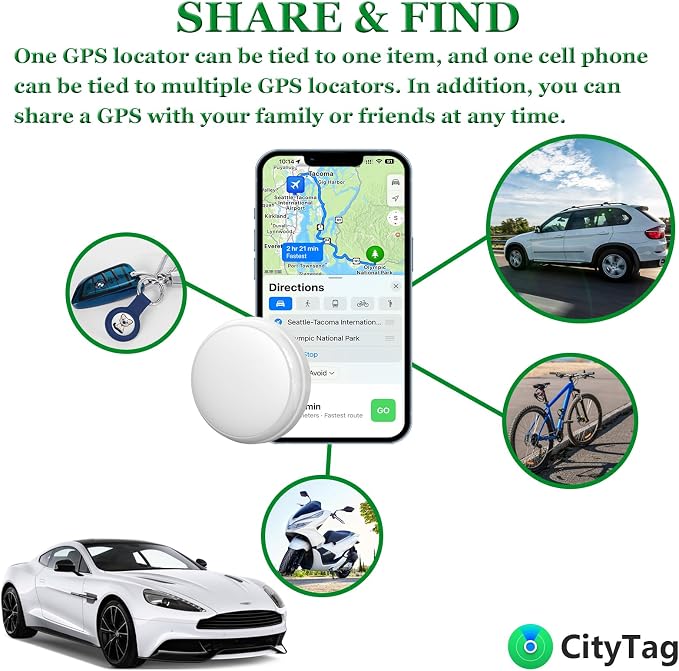 GPS Tracker for Vehicles and Cars,Magnetic GPS Tracker for Car,Real-Time Location Tracking Device,No Subscription,No Monthly Fee,Waterproof Tracker for Kids, Pets and Dogs(GF13)