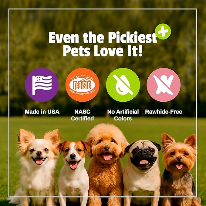 Pet Naturals BusyButter Balanced Belly Peanut Butter Bones, Rawhide-Free Chews for Small Dogs, Long Lasting Chew Bones, Probiotics and Pumpkin for Gut Health, 22 Count