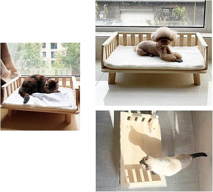 Cat Litter Box Pet Bed Four Seasons Universal Off the Ground cat Bedside Table pet Indoor Dog(Large)