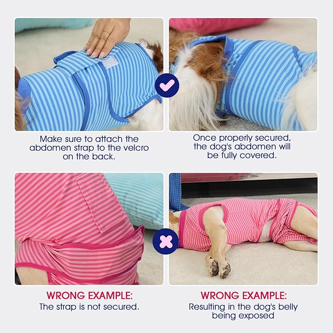 FUAMEY Surgery Recovery Suit for Large Dogs,Dog Surgery Suit Female Spay Male Dogs Neuter Recovery Shirt Dog Onesie Anti Licking Abdominal Wounds Pet Bodysuit Skin Conditions Rose Dye XXL