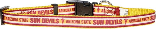 Pets First Collegiate PET Collar New Version Arizona State Sun Devils Dog Collar, Size Medium. Best Sports Team Color for Dogs & Cats. A Shiny & Colorful Dog & Cat Collar Licensed by The NCAA