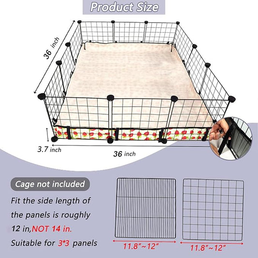 Guinea Pig Cage Liner,Washable Waterproof Oxford Cloth Cage Liners for Small Animals,Hamster Chinchilla Hedgehog Rabbit and Other Small Animals Not Include Cage (36x36 inches)