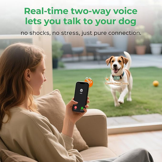 Pet Phone – Smart GPS Pet Tracker with Real-Time Location, Two-Way Communication, Emotional Support, and Unlimited Data | Ideal for Dogs and Cats | Up to 5-Day Battery (Green)