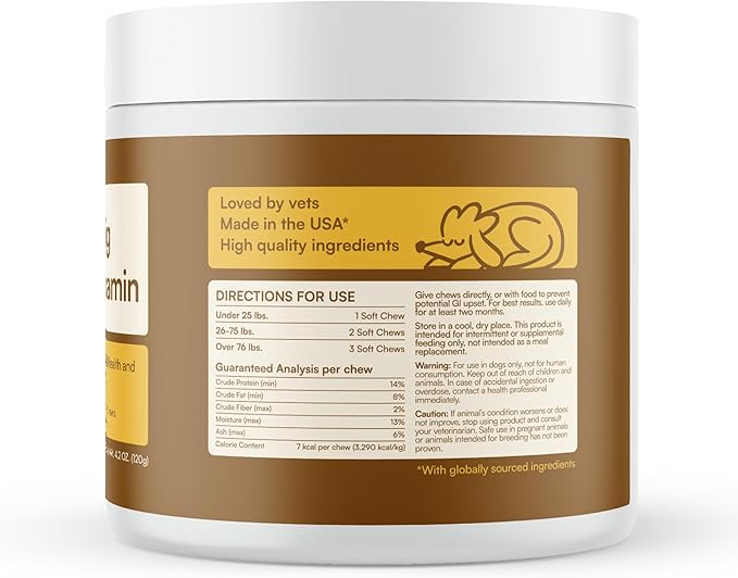 Reggie Morning Multivitamins for Dogs | Daily Dog Vitamin Chews with Vitamins & Minerals for Immunity, Heart, Skin, Coat, Joints & Digestion | Vet-Approved, Natural Dog Supplement | 60 Soft Chews