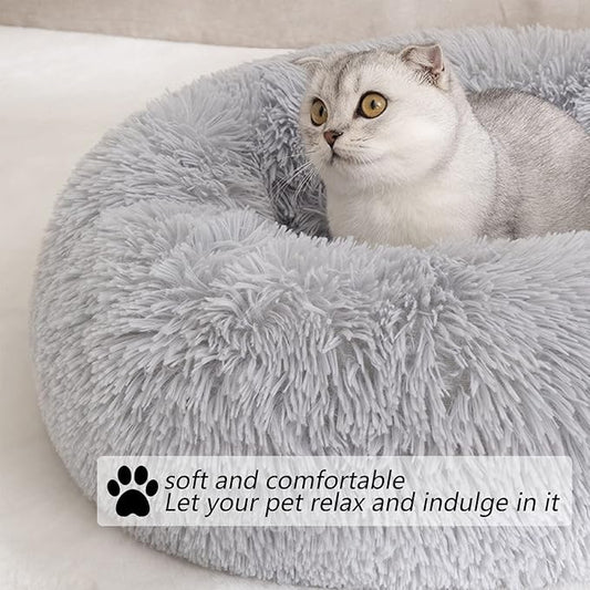 Lumeiy Calming Dog Bed Cat Bed-Machine WashableHigh Bolster, Multiple Sizes S-XXL