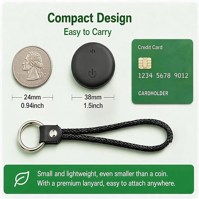 Undetectable GPS Tracker for Vehicles - Real-Time Tracking,No Monthly Fee/No SIM Card【Apple MFi Certified】Works with iOS Find My | Mini Hidden Magnetic GPS Locator,IP68 Waterproof,Reliable Performance