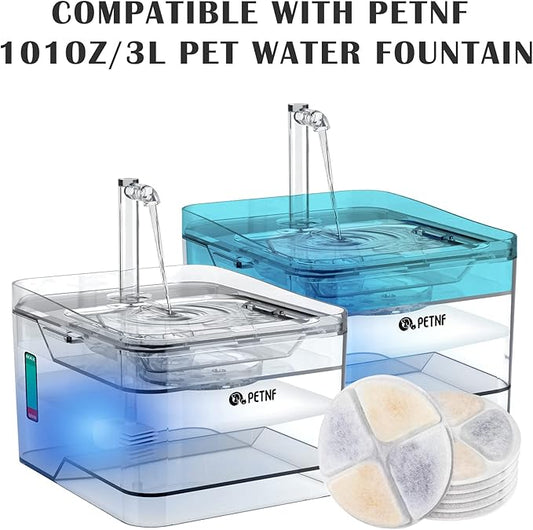 PETNF Replacement Pump for Cat Water Fountain with LED Light, Compatible for 3L/101OZ Transparency Pet Water Fountain, Ultra Quiet Long Lifespan Cat Water Pump with Adjustable 3 Kind Water Flow