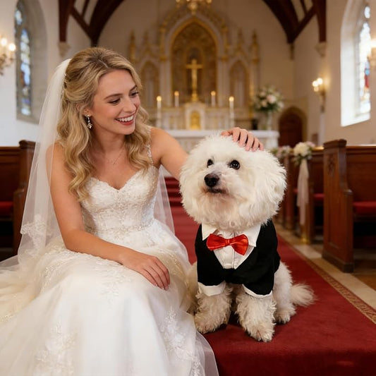 Dog Tuxedo Suit with Bow Tie Dog Shirt Puppy Clothes Formal Pet Tux Party Birthday Costume for Small Medium Dogs Pet Weding Attire Dress Up Cosplay Prince Costume Gentleman Apparel (X-Large)