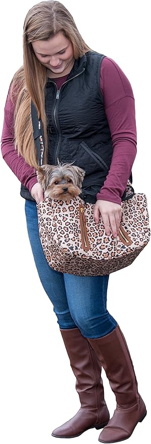 Pet Gear Tote/Sling Carrier for Cats/Dogs, Storage Pocket, Removable Washable Liner, Zippered Top and Mesh Windows, Jaguar, Sling