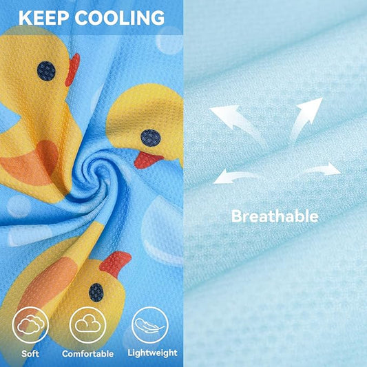 cyeollo 2 Pack Dog Cooling Shirt, Lightweight Sun Protection Sleeveless Dog Vest, Breathable Summer Clothes for Medium Large Dogs Boy & Girl, Soft Pet Tshirts, Yellow Duck 2XL