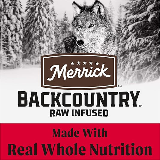 Merrick Backcountry Healthy Grains Kibble With Freeze Dried Raw Pieces, Great Plains Red Meat Recipe Dog Food - 20.0 Lb. Bag