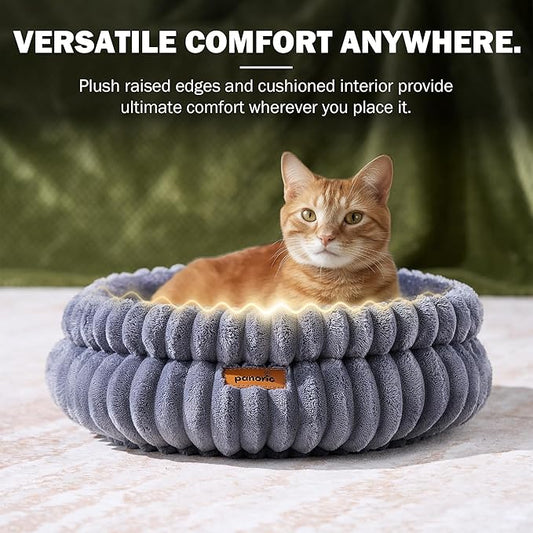 Cat Desk Bed, Desk-Mounted Cat's Perch with 360° Rotation & Adjustable Height, Supports Up to 40LBS, Desktop/Flat Surface Use, Cozy Elevated Kitten Hammock/Nest for Indoor Cats & Home Office