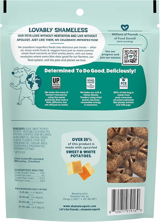Shameless Pets Soft & Chewy Dog Treats, Lucky Ducky Meaty Tenders, 8oz – Real Duck is 1st Ingredient – Grain Free, No Corn or Soy – Digestive Support – for Small, Medium & Large Dogs