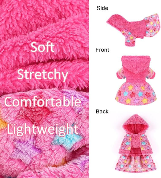 Dog Sweater Pet Hoodie Dress for Dogs Winter Dog Clothes for Small Dogs Girl Cold Weather Coats Fall Puppy Sweatshirt Chihuahua Yorkie Cat Costumes