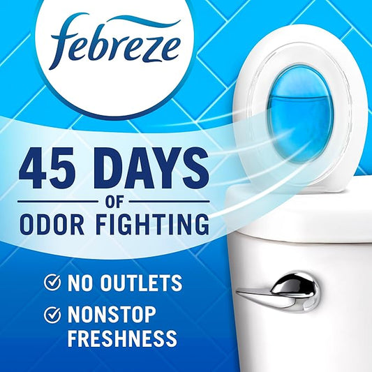 Febreze Multicolor Bathroom Air Freshener,Odor-Fighting,Plug in Alternative,Air Fresheners for Home,Bathroom,Kitchen,and Closet,Heavy Duty Pet Scent,4 Count (Pack of 2)