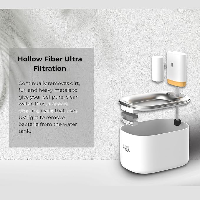 Penthouse Paws Smart Wireless Water Fountain Filter Black, 3 UltraFiltration Filters, 6 Foam Filters & 6 Sponges, Compatible with 3.5L Smart Wireless Fountain, Easy to Clean, for Cat and Dog, Black