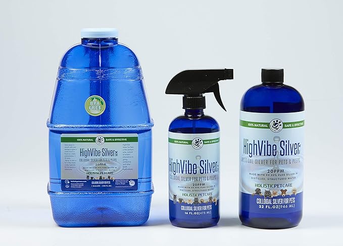 Holistic Pet Care Colloidal Silver for Dogs, Cats, Horses & Birds – 20 PPM Wound Care, Hot Spot Treatment, Skin Relief & Immune Support – All-Natural Pet Colloidal Silver Solution, Spray Bottle (16oz)