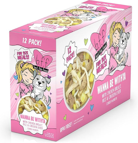 Weruva Best Fido Friend Fun Size Meals for Dogs, Wanna Be Withya, 2.75oz Cup, Pack of 12