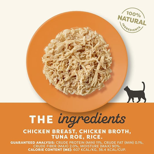 Applaws Natural Wet Cat Food in Broth, Limited and Natural Ingredients, High Protein with No Artificial Additives, Chicken Breast & Tuna in Broth (10 x 2.12 oz Easy-Open Cups)