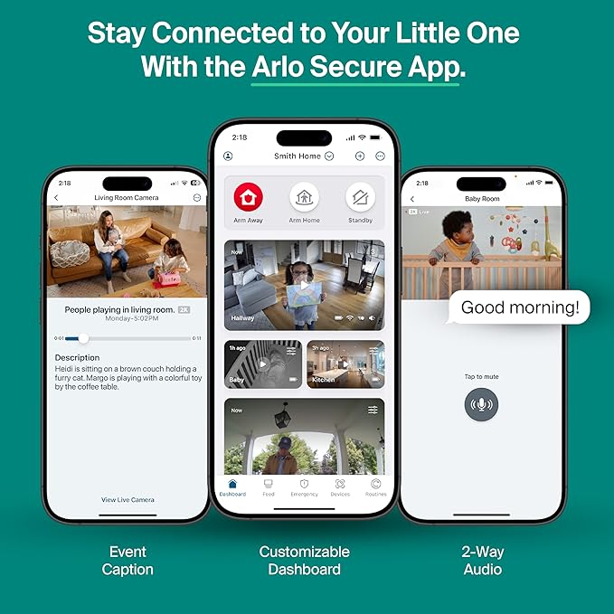 Arlo Essential Indoor Security Camera 2K (3rd Gen, 2025 Release) - Wired Plug-in Power, Person Recognition, Animal Detection, 1-Month Trial of Secure Plan, Automated Privacy Shield, 1 Cam, White