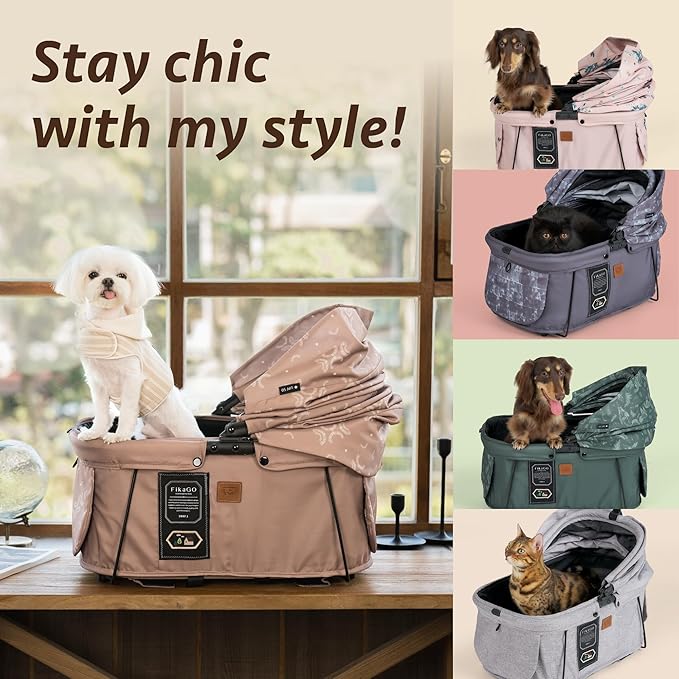 Sway2 Pet Car Seat and Carrier, 2-in-1 Booster Seat for Small Dogs and Cats