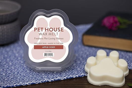 One Fur All Pet House Scented Wax Melts for Warmer - Long-Lasting Pet Friendly Plant Based Soy Wax Melts - Apple Cider Pack of 4