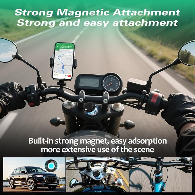 GPS Tracker for Vehicles.Mini Hidden Magnetic GPS Tracker for Vehicles - Full Global Coverage, No Subscription or SIM Card Required - Perfect for Cars, Assets, Pets, Kids, and Seniors!(Black Circle)