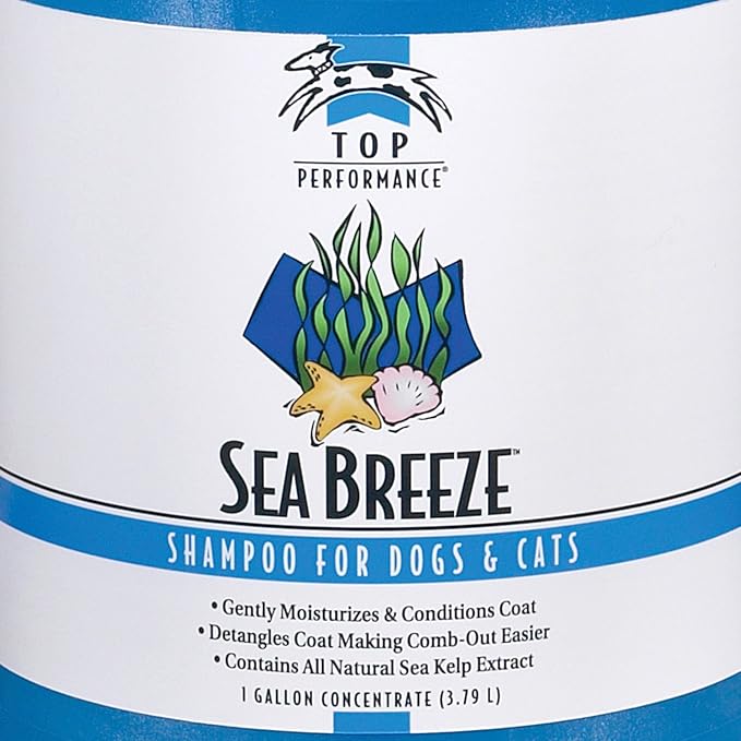 Top Performance Sea Breeze Dog and Cat Shampoo, 1-Gallon