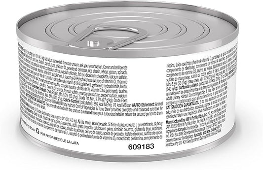 Hill's Science Diet Urinary Hairball Control Adult 1-6 Wet Cat Food, Tuna & Vegetables Stew, 2.9 oz Cans, Case of 24