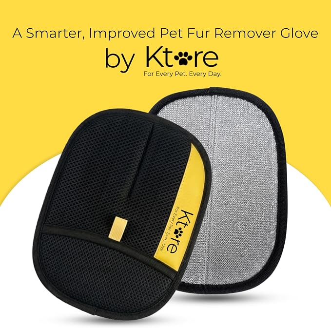 Pet Hair Remover Glove for Dogs & Cats – Reusable Hair Removal Mitt for Furniture, Couch, Car Seat & Carpet – Washable & Electrostatic Pet Fur Cleaner