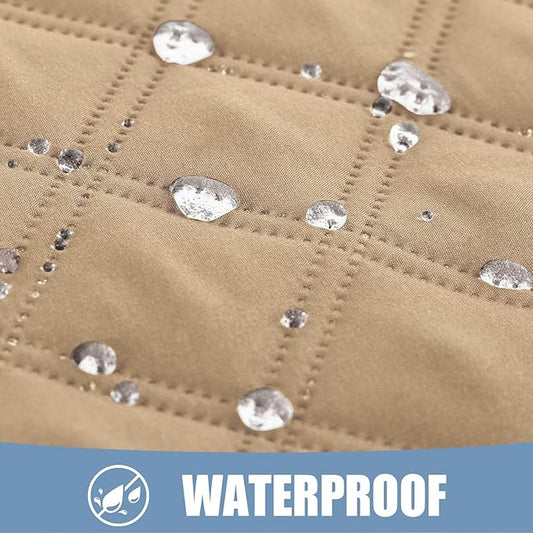 Smiry Waterproof Dog Bed Cover Pet Blanket, Soft Washable Dog Blanket for Furniture Bed Couch Sofa Reversible, Checkered (40"x70", Camel/Beige)