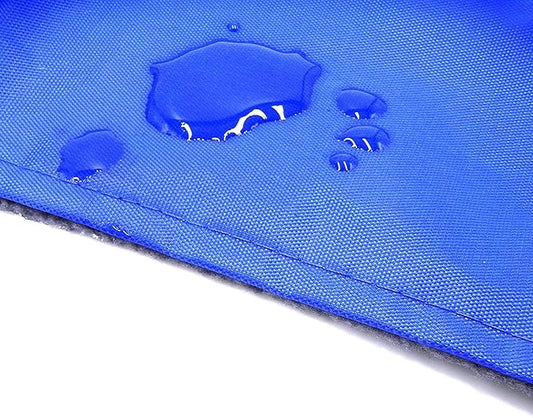 2 Sides Cat Kitty Hammock Hanging Bed - Waterproof Hammock Fleece Warm Swing Bed for Cat Ferret Rabbit Bunny Small Animal Cage Hammock (Large, Blue)