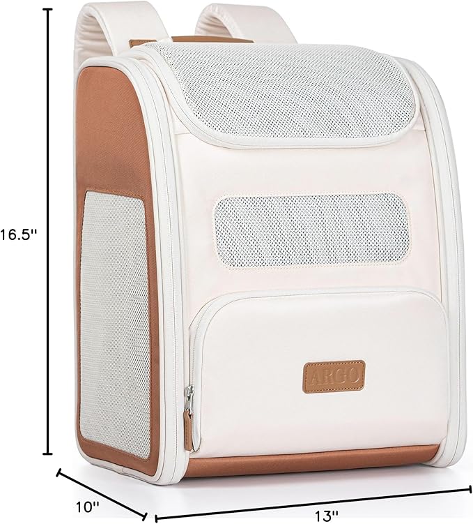 Traveler's Choice Argo Tails of The Trail Pet Backpack Carrier, Tan