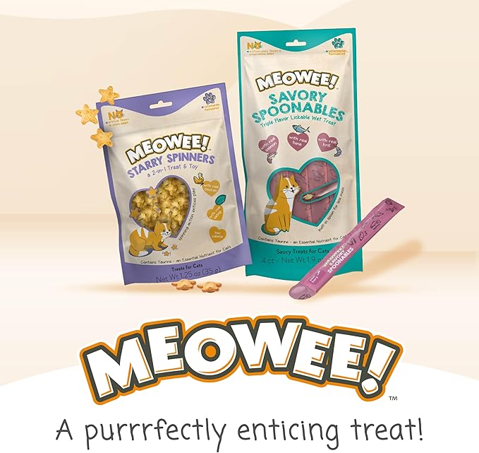 MEOWEE! Savory Spoonables Variety Pack, 12 Count Tube, Triple Flavor Squeezable Lickable Wet Treats for Cats with Built-in Spoon for Less Mess (Pack of 2)