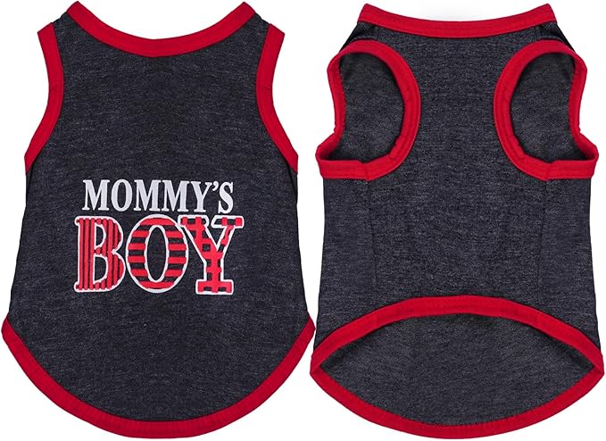 Pistha 4 Pack Dog Shirts Summer Printed Puppy Clothes Novel Sleeveless Pet T Shirts Dog Clothes for Small Medium Dogs Cats Boy(S)