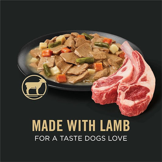 Purina Pro Plan Complete Essentials Lamb and Vegetables Entree in Wet Dog Food Gravy - (Pack of 12) 13 oz. Cans