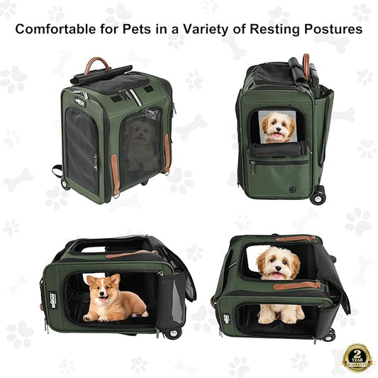EliteField Deluxe Backpack Pet Carrier (3 Year Warranty, Airline Approved), Travel Soft-Sided Carrier Bag for Dogs, Cats & Small Pets