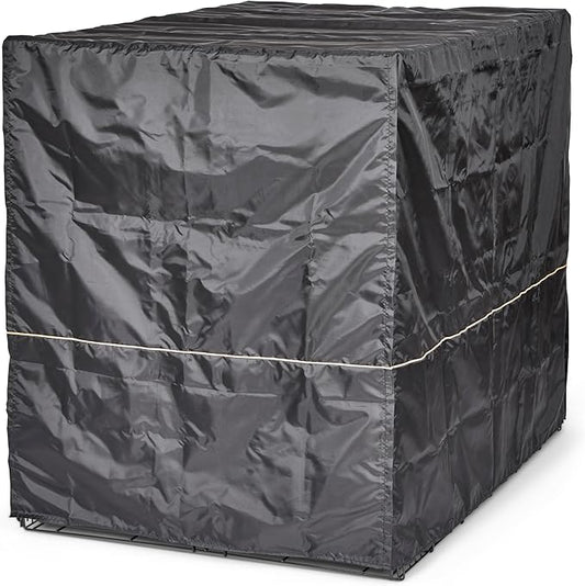 MidWest Homes for Pets XXL Dog Crate Cover, Black Polyester Privacy Kennel Cover Fits Most Giant 54-Inch Crates, Machine Washable, Reduces Barking & Chewing