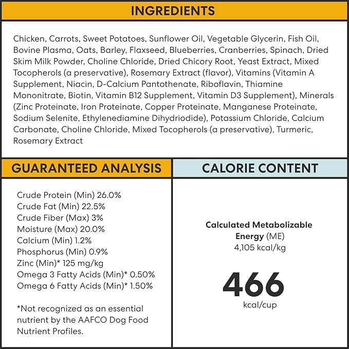 The Pets Table Chicken & Sweet Potato Air Dried Dog Food, 3 lbs/ 48 oz Bag