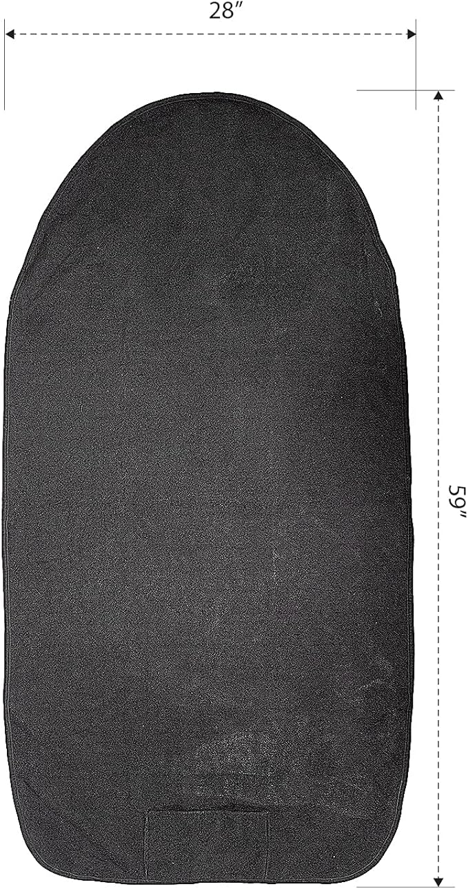 Season Guard Terry Cloth Sweat Towel Seat Cover; Carseat Towel Protector; Waterproof; Universal Fit for Car SUV Van Truck; EZ fit; Non Slip Grip; Machine Washable; Great for Gym Workout; 1pc Black