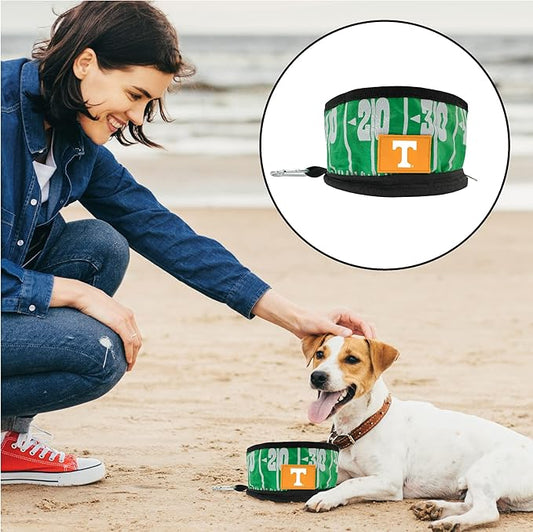 NCAA Tennessee Volunteers Pets First Collapsible Dog Travel Bowl Set, 2 Pack Food and Water Bowls for Dogs, Best Portable & Lightweight Leak-Proof Dog Bowls for Travel