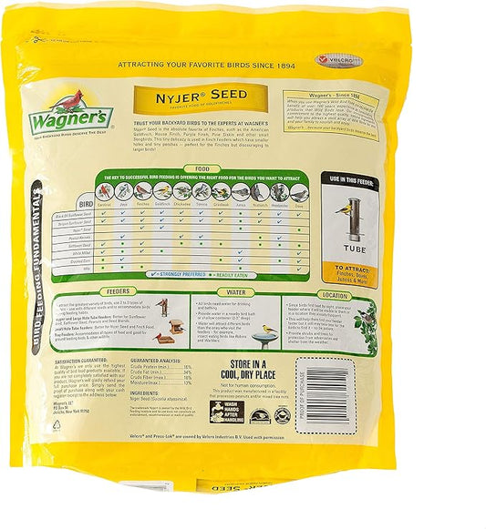 Wagner's 62051 Nyjer Seed Wild Bird Food, 5-Pound Bag (Pack of 2)