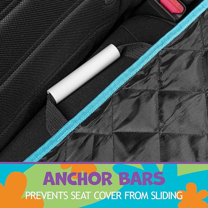 BDK Scooby Doo Dog Car Seat Cover for Back Seat – Hammock Dog Seat Protector with Storage Pocket, Heavy Duty Rear Bench with Non-Slip Stitching, Interior Covers for Auto Truck Van SUV