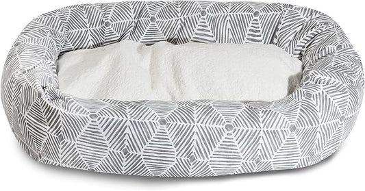 Majestic Pet 40" Charlie Gray Sherpa Bagel Bed