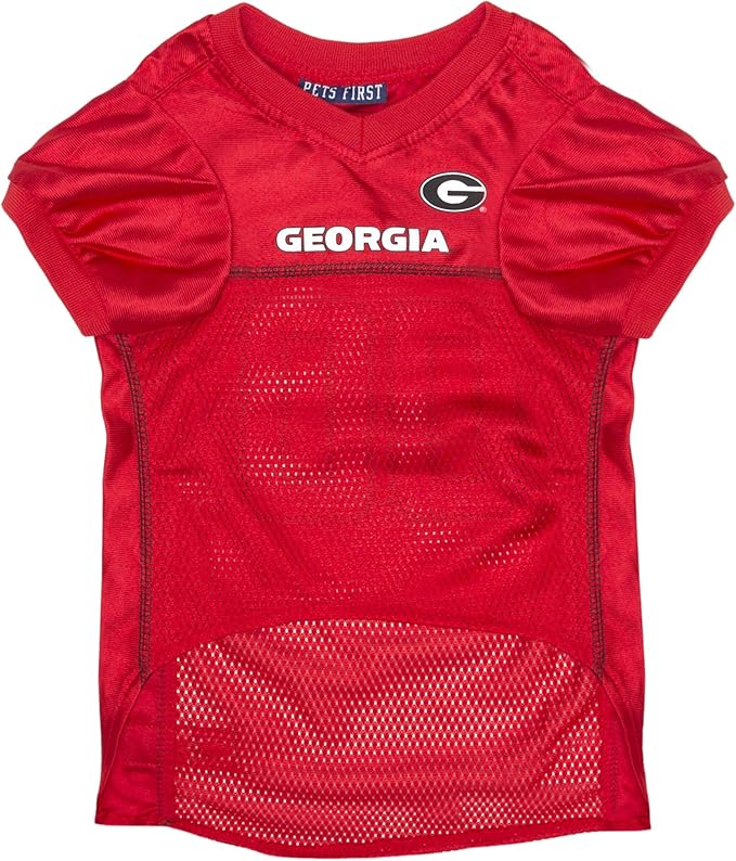 NCAA College Georgia Bulldogs Mesh Jersey for Dogs & Cats, Small. Licensed Big Dog Jersey with Your Favorite Football/Basketball College Team (Pack of 2)