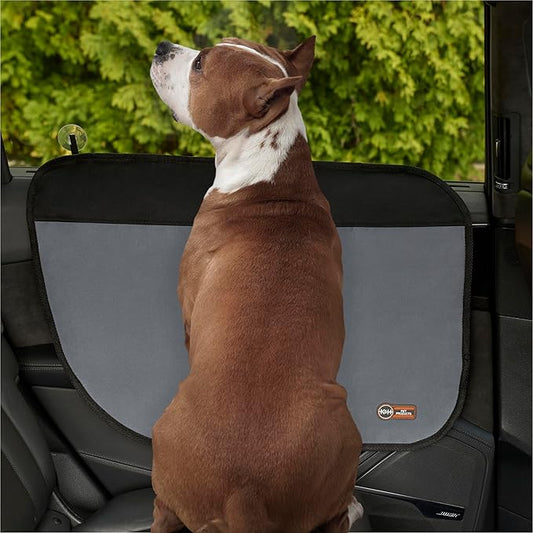 K&H Pet Products Car Door Protector for Dogs, 2 Pack Waterproof Interior Pet Car Door Protector from Dog Scratching, Stay Put Cover Design, Fits Most Vehicles, Washable - 27 x 19in Gray