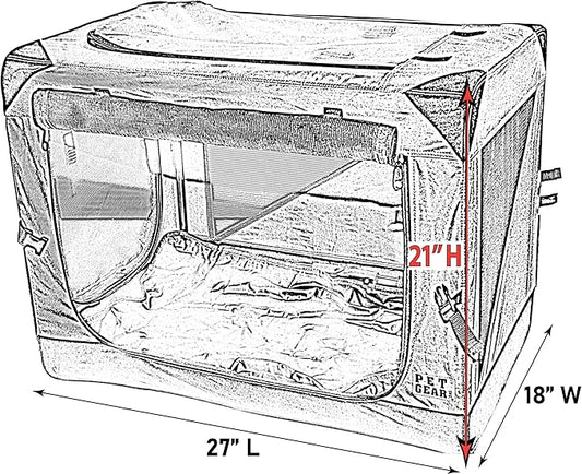 Pet Gear Insta-Fold Soft Crate for Dogs, 26", Sand Dune