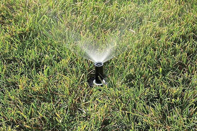 Rain Bird 1804QDSP25 Pressure Regulating (PRS) Professional Dual Spray Pop-Up Sprinkler, 90° Quarter Circle Pattern, 8' - 15' Spray Distance, 4" Pop-up Height