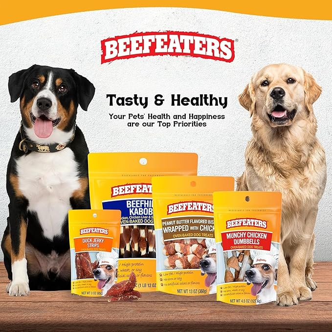 Beefeaters Chicken Jerky Strips for Dogs 24oz, 100% Real Chicken Breast, Oven-Baked, Grain-Free Dog Treats for Training & Rewards, High Protein, Low Fat, Resealable Bag, All Life Stages